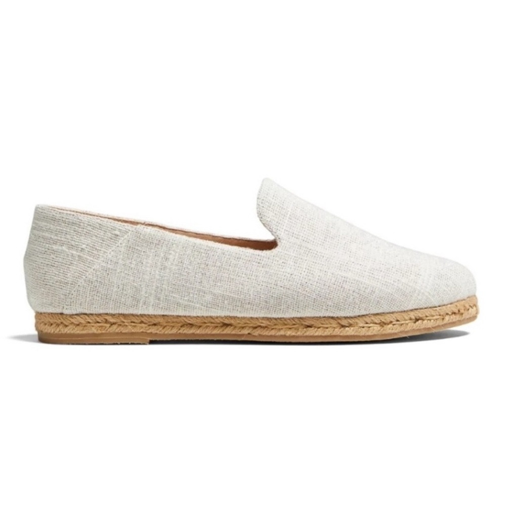 NIB Jack Rogers Audrey Linen Flat Espadrille Women’s size 7.5 M Gold look - Picture 2 of 5